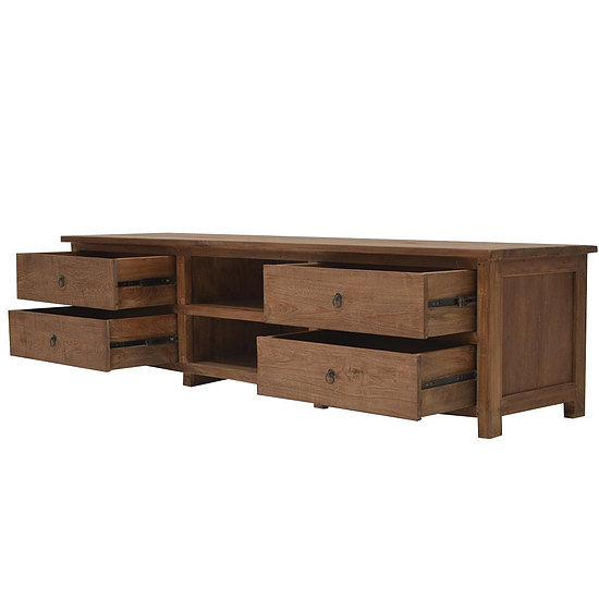 Teak TV-dressoir 4 laden 2