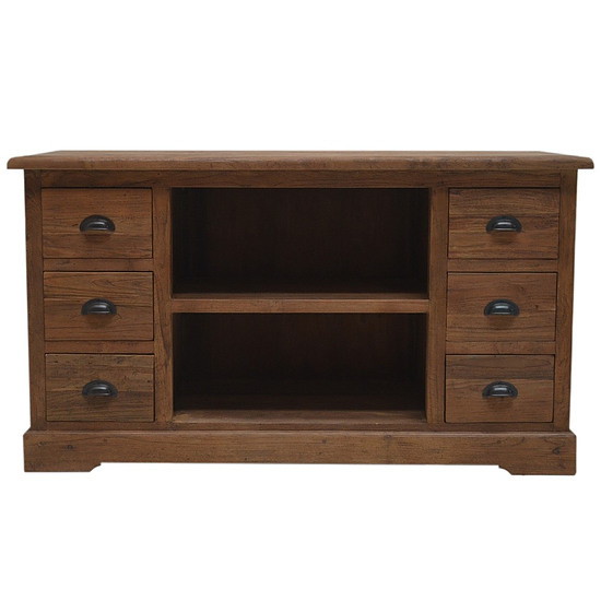 Teak TV-dressoir Hoog 1