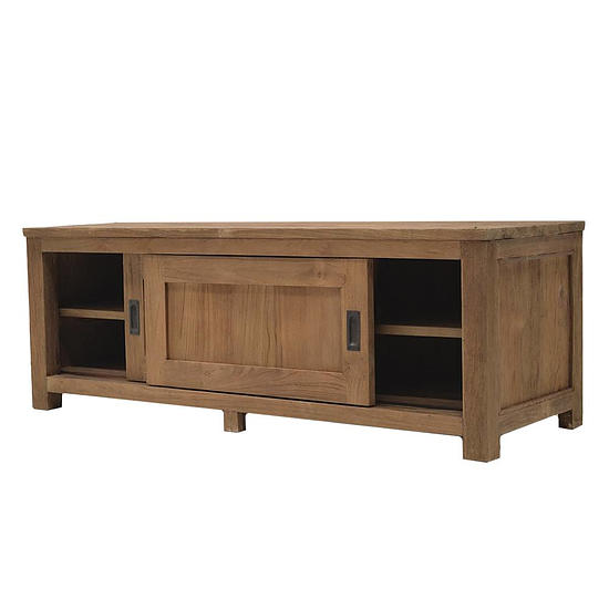 Teak TV-dressoir schuifdeuren 2