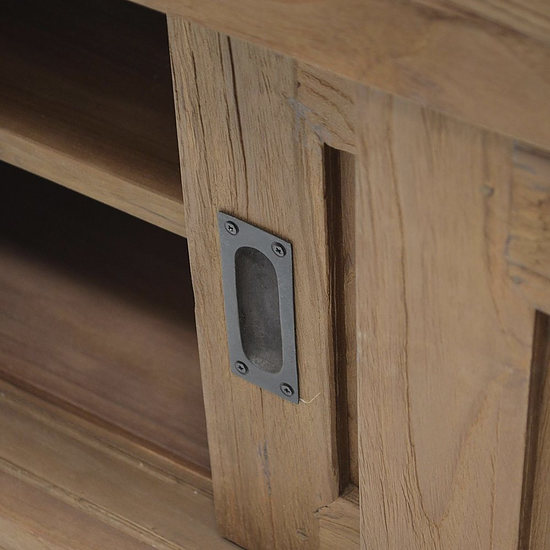 Teak TV-dressoir schuifdeuren 3