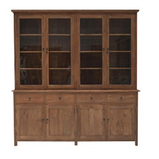 Teak Vitrinekast 200cm 2