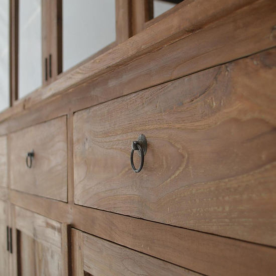 Teak Vitrinekast 160cm 2
