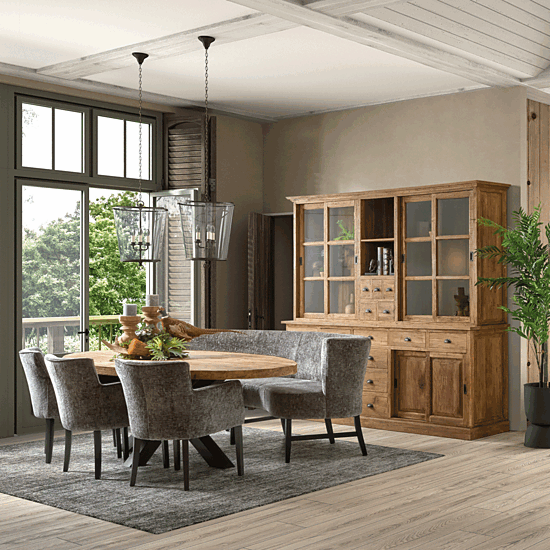Teak Winkelkast 240cm 5