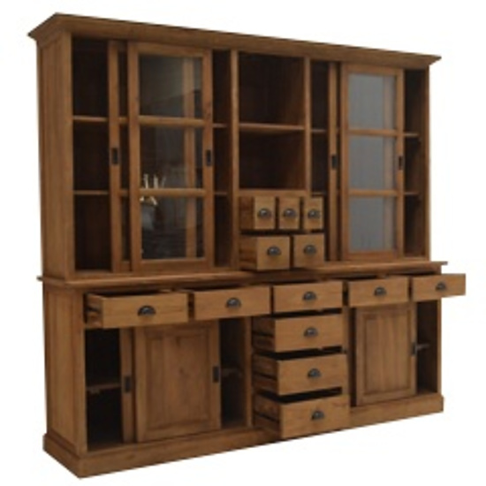 Teak Winkelkast 240cm 3