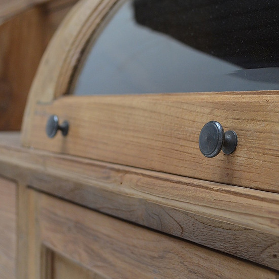 Teak Winkelkast vitrine 200cm 2