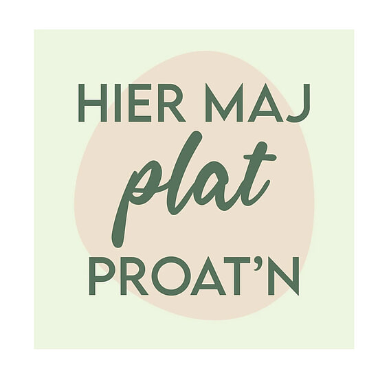 Tegeltje ’’hier maj plat proat’n’’ 1