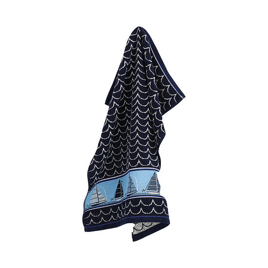 Thee- en keukendoek Boat Dark Blue 1