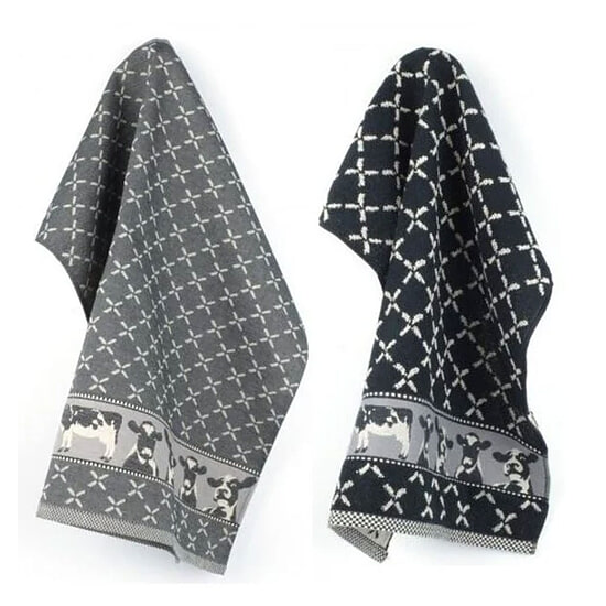Thee- en keukendoek Cows Black 1