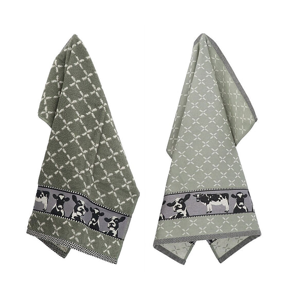 Thee- en keukendoek Cows Green 1