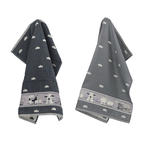Thee- en keukendoek schaap Anthracite 1
