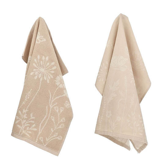 Thee- en keukendoek Wild Flowers Sand 1