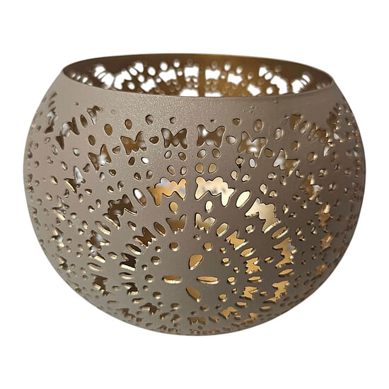 Theelicht houder Sevran Ball votive brown M 1