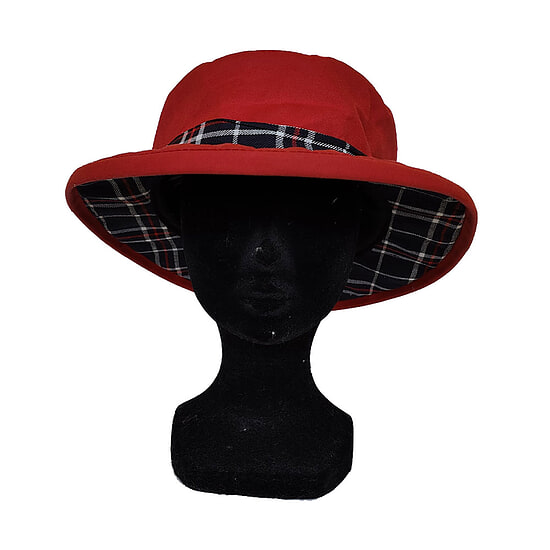 Thelma Wax Hoed Rood / Blauw