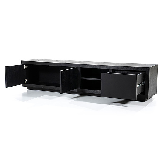 TV meubel Helsinki 2-drs 200cm 1 lade zwart 4