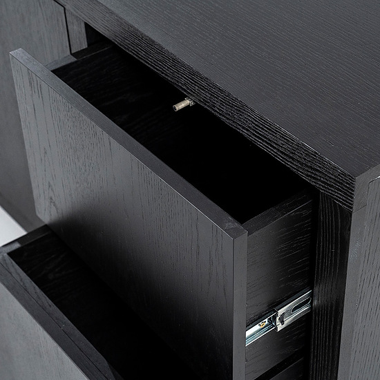 Dressoir Helsinki 2-drs 200cm 2 laden zwart 3