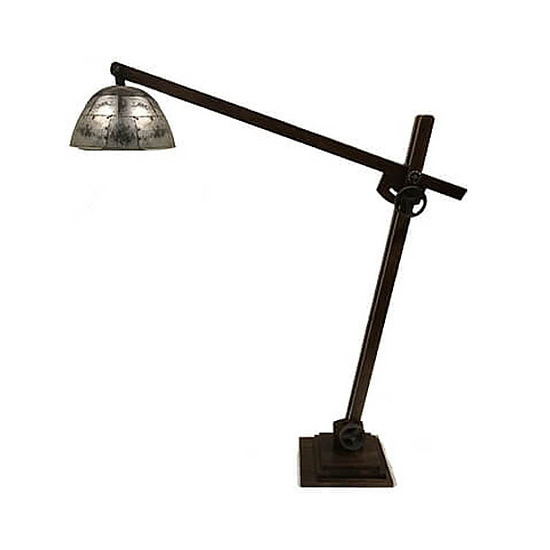 Vloerlamp hout met blikken kap 1