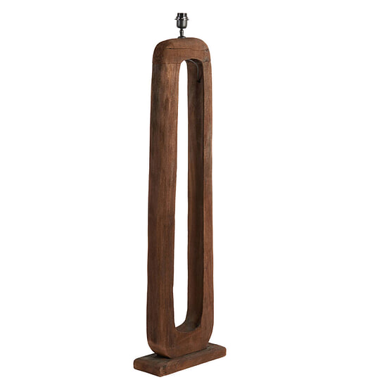 Vloerlamp Kelafo hout choc bruin