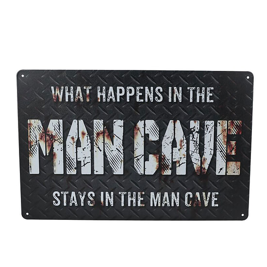 Wandbord Mancave Zwart metaal 1