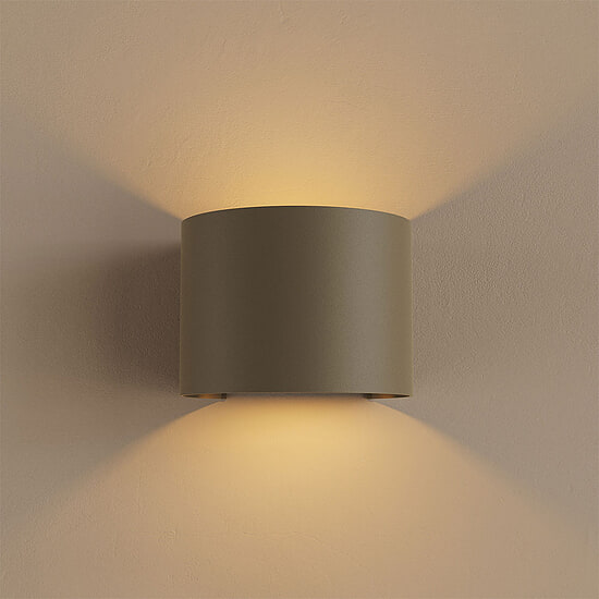 Wandlamp Bari Rond Quartz Incl. lamp