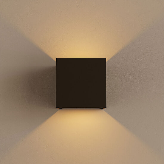 Wandlamp Bari Vierkant Platinum Incl. lamp