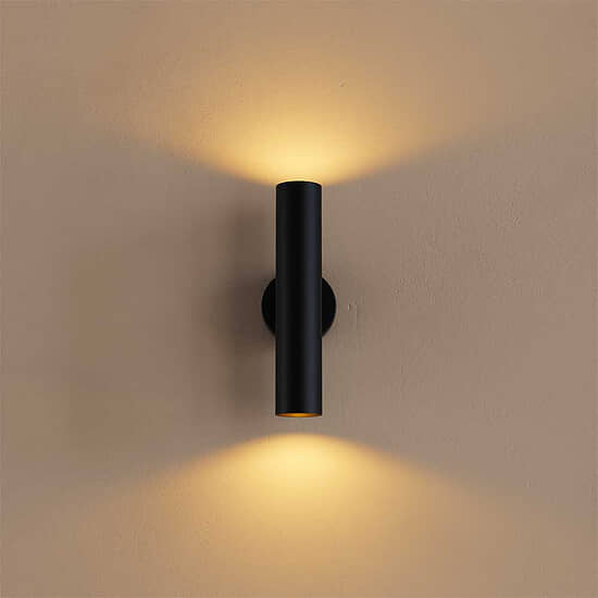 Wandlamp Riva koker zwart