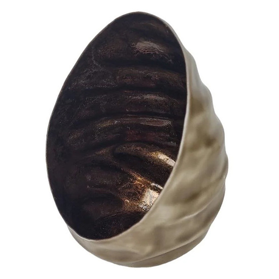 Windlicht  Egg Iron Votive Brown L 1