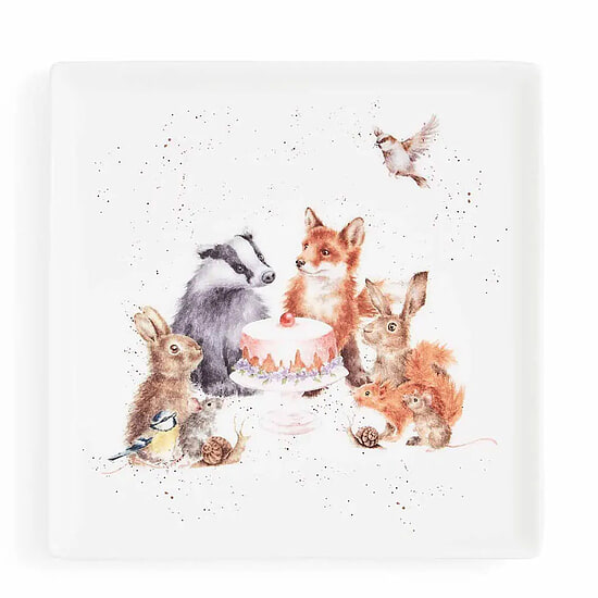 Wrendale Plate Square Woodland Party 1