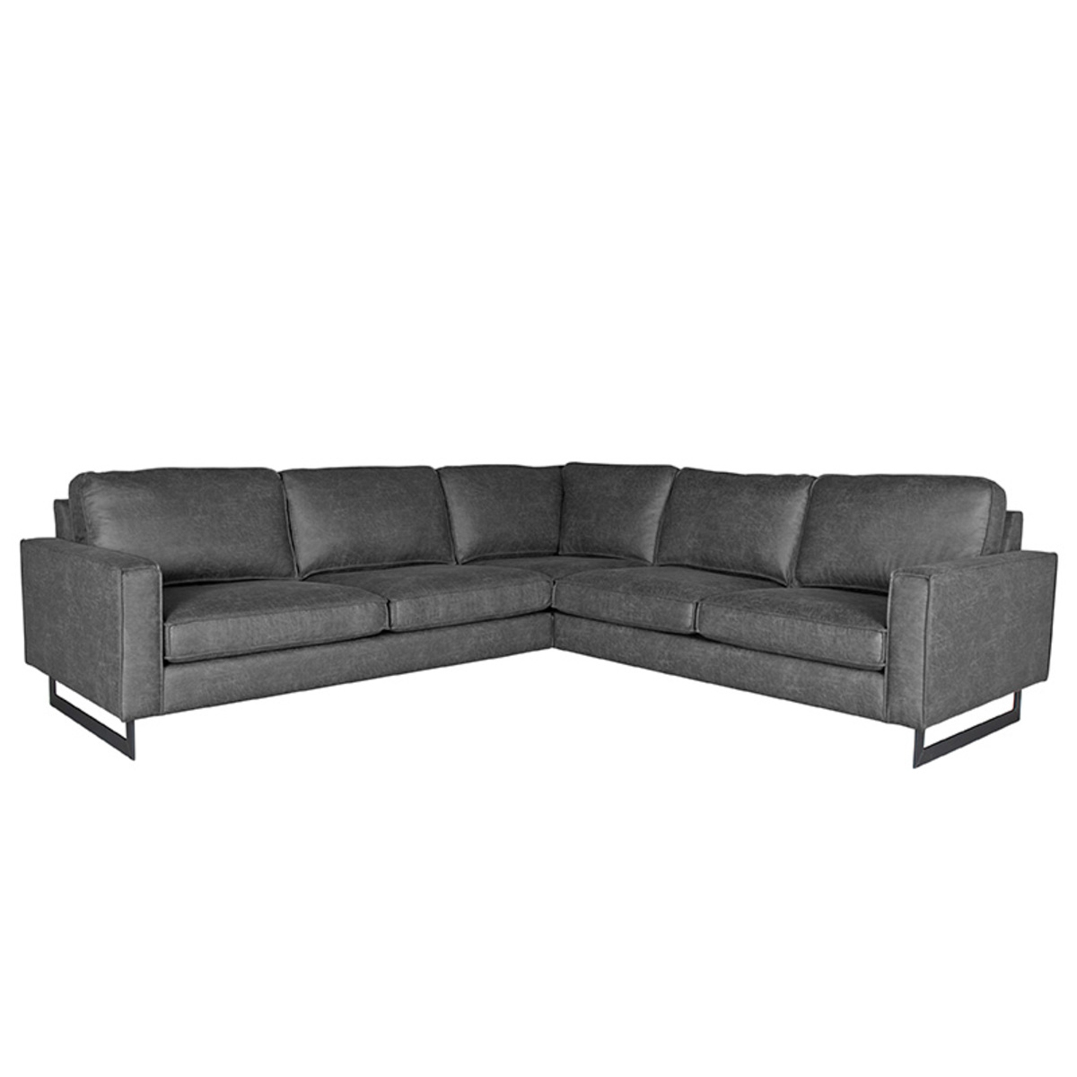 Hoekbank Arezzo - Antraciet - Microfiber - 2-Zits + Hoek + 2-Zits Hoekbank Arezzo - Antraciet - Microfiber - 2-Zits + Hoek + 2-Zits