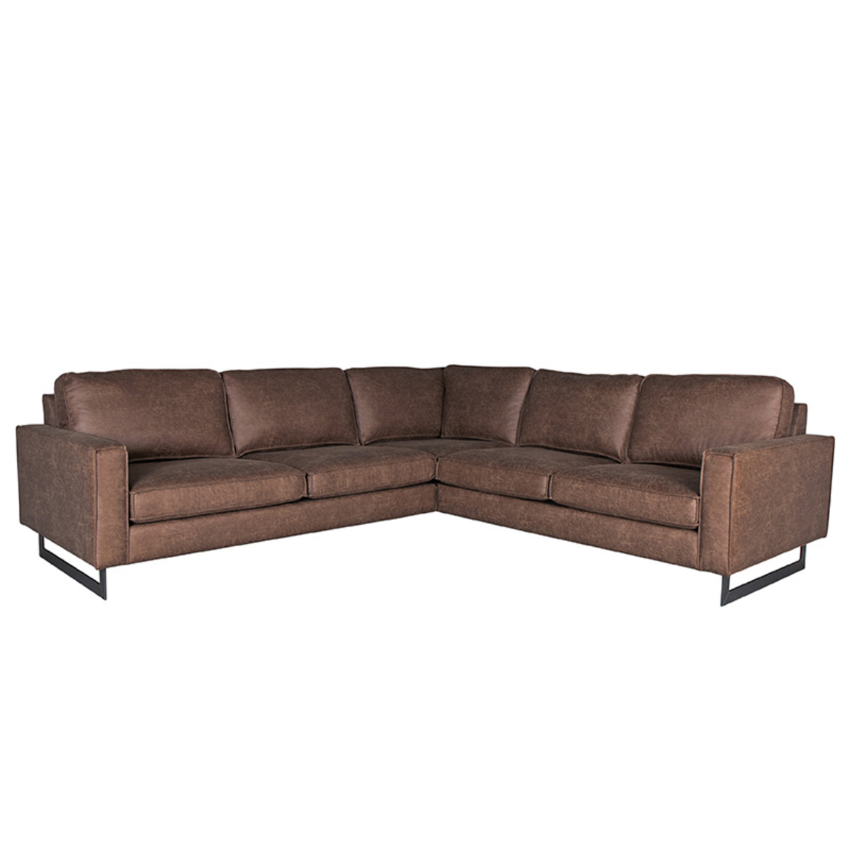 Hoekbank Arezzo - Bruin - Microfiber - 2-Zits + Hoek + 2-Zits Hoekbank Arezzo - Bruin - Microfiber - 2-Zits + Hoek + 2-Zits