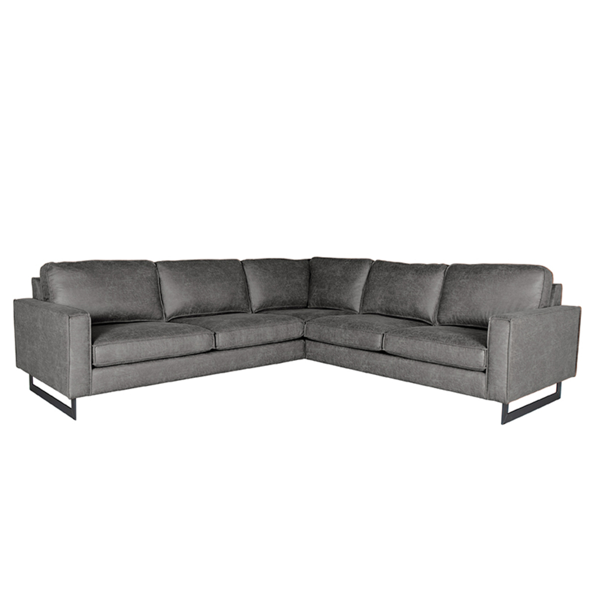 Hoekbank Arezzo - Grijs - Microfiber - 2-Zits + Hoek + 2-Zits Hoekbank Arezzo - Grijs - Microfiber - 2-Zits + Hoek + 2-Zits