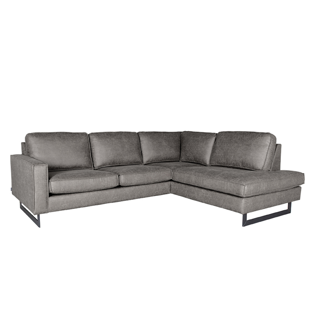 Hoekbank Arezzo - Grijs - Microfiber - 2,5-Zits + Ottomane Hoekbank Arezzo - Grijs - Microfiber - 2,5-Zits + Ottomane
