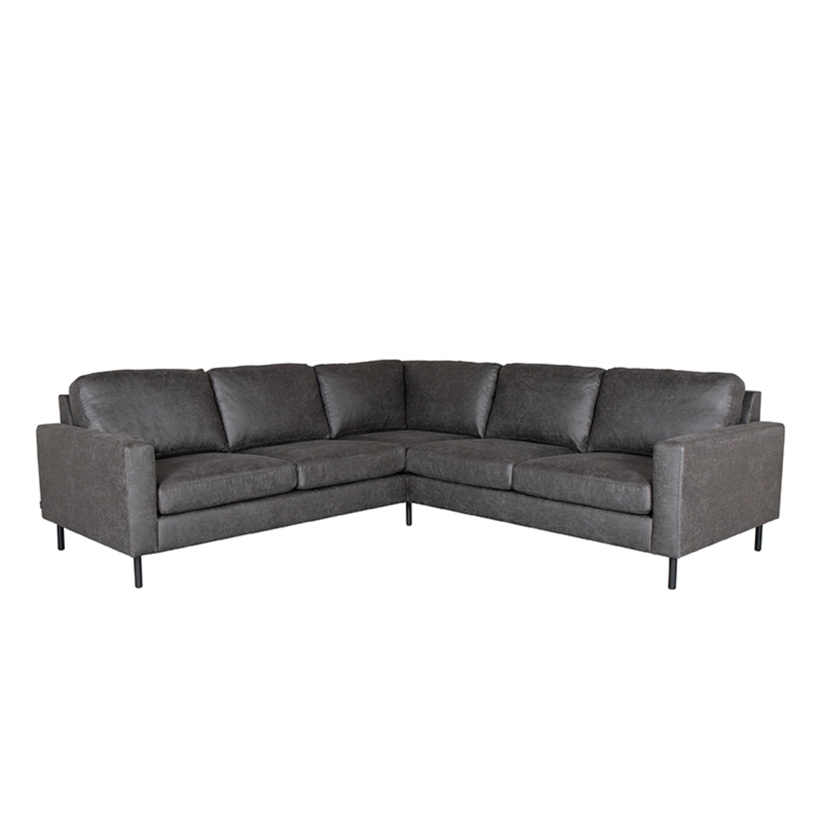 Hoekbank Genua - Antraciet - Microfiber - 2-Zits + Hoek + 2-Zits Hoekbank Genua - Antraciet - Microfiber - 2-Zits + Hoek + 2-Zits