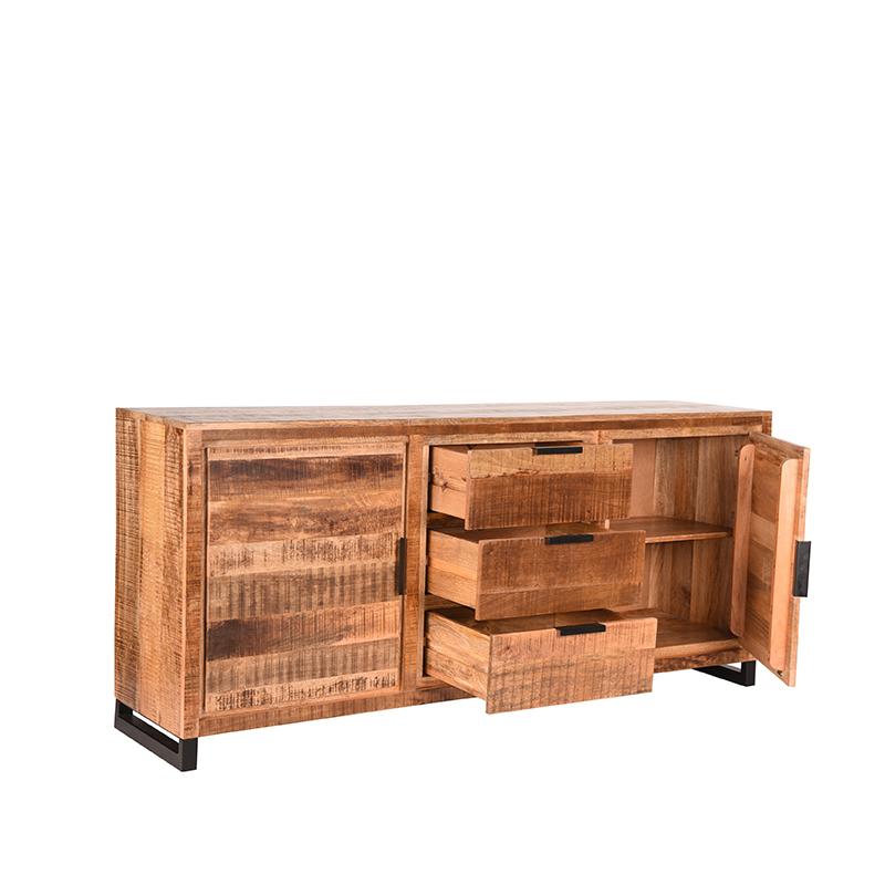 Dressoir Glasgow - Rough - Mangohout - 190 cm Dressoir Glasgow - Rough - Mangohout - 190 cm