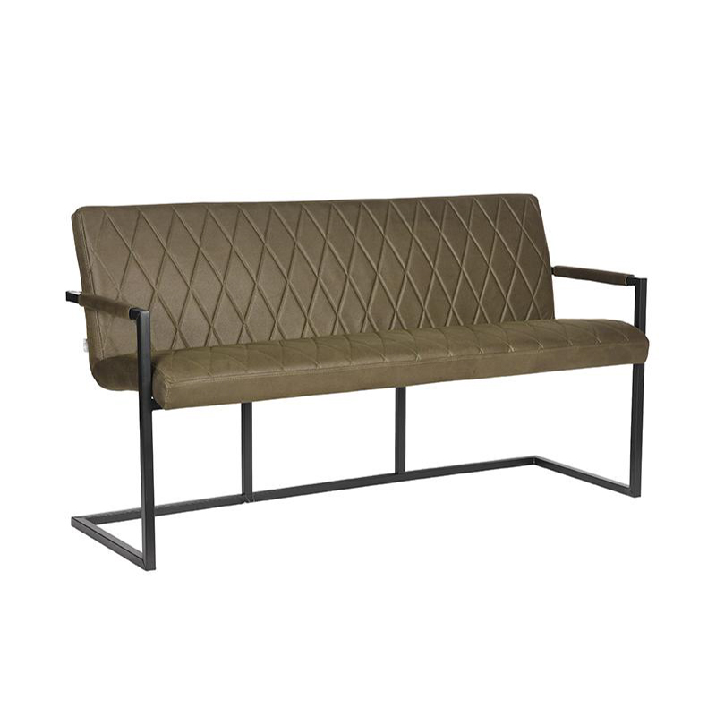 Eetkamerbank Denmark - Army green - Microfiber - 155 cm Eetkamerbank Denmark - Army green - Microfiber - 155 cm