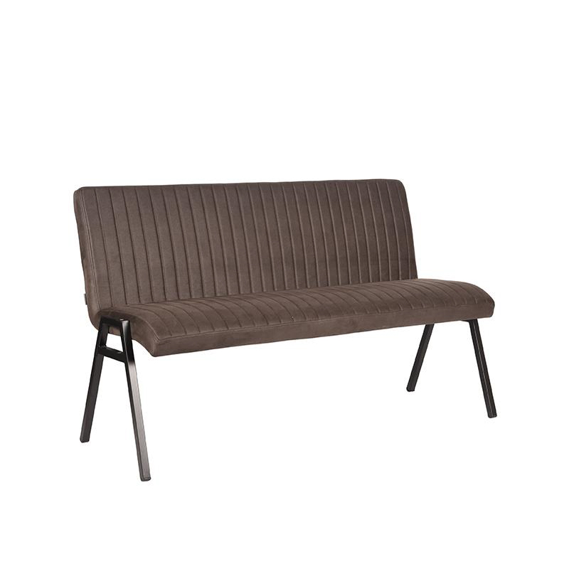 Eetkamerbank Matz - Antraciet - Microfiber - 145 cm Eetkamerbank Matz - Antraciet - Microfiber - 145 cm
