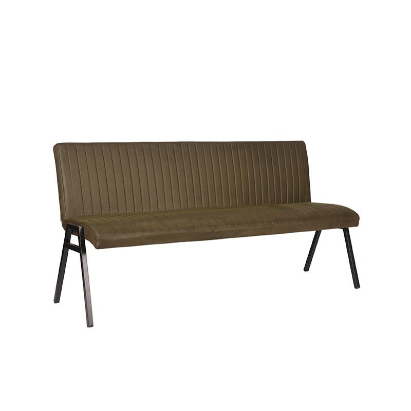 Eetkamerbank Matz - Army green - Microfiber - 175 cm Eetkamerbank Matz - Army green - Microfiber - 175 cm