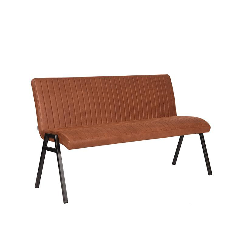 Eetkamerbank Matz - Cognac - Microfiber - 145 cm Eetkamerbank Matz - Cognac - Microfiber - 145 cm
