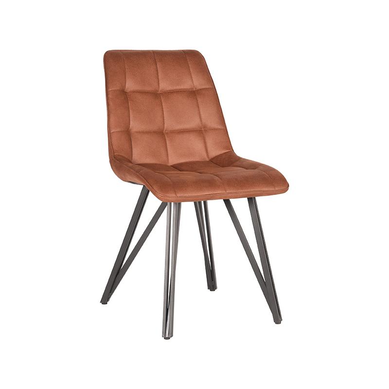 Eetkamerstoel Boaz - Cognac - Microfiber Eetkamerstoel Boaz - Cognac - Microfiber