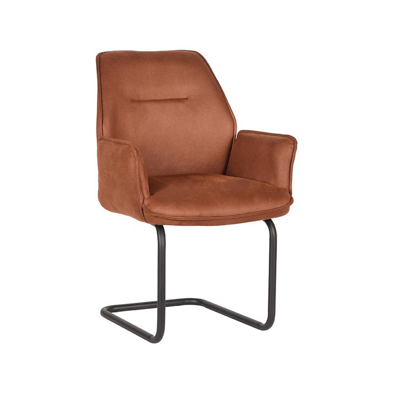 Eetkamerstoel Boet - Cognac - Microfiber Eetkamerstoel Boet - Cognac - Microfiber