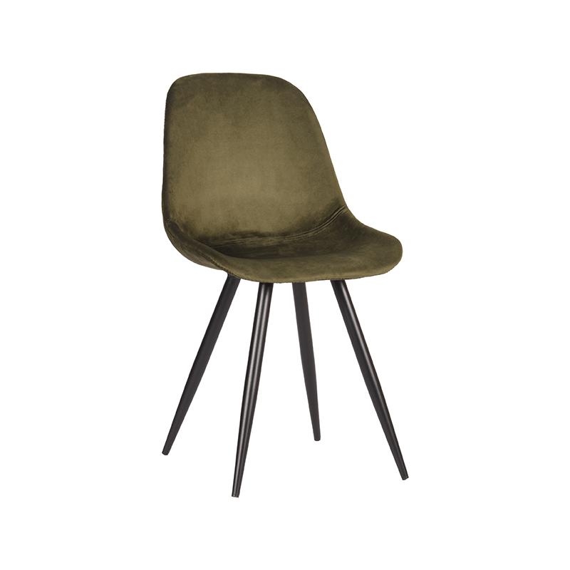 Eetkamerstoel Capri - Army green - Fluweel Eetkamerstoel Capri - Army green - Fluweel