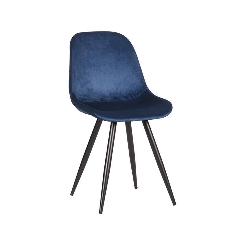 Eetkamerstoel Capri - Blauw - Fluweel Eetkamerstoel Capri - Blauw - Fluweel