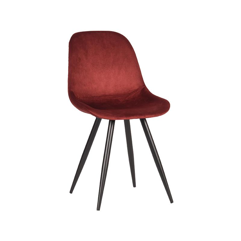 Eetkamerstoel Capri - Rood - Fluweel Eetkamerstoel Capri - Rood - Fluweel