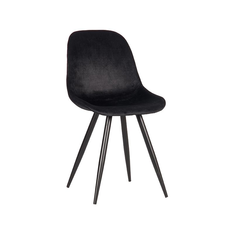 Eetkamerstoel Capri - Zwart - Fluweel Eetkamerstoel Capri - Zwart - Fluweel