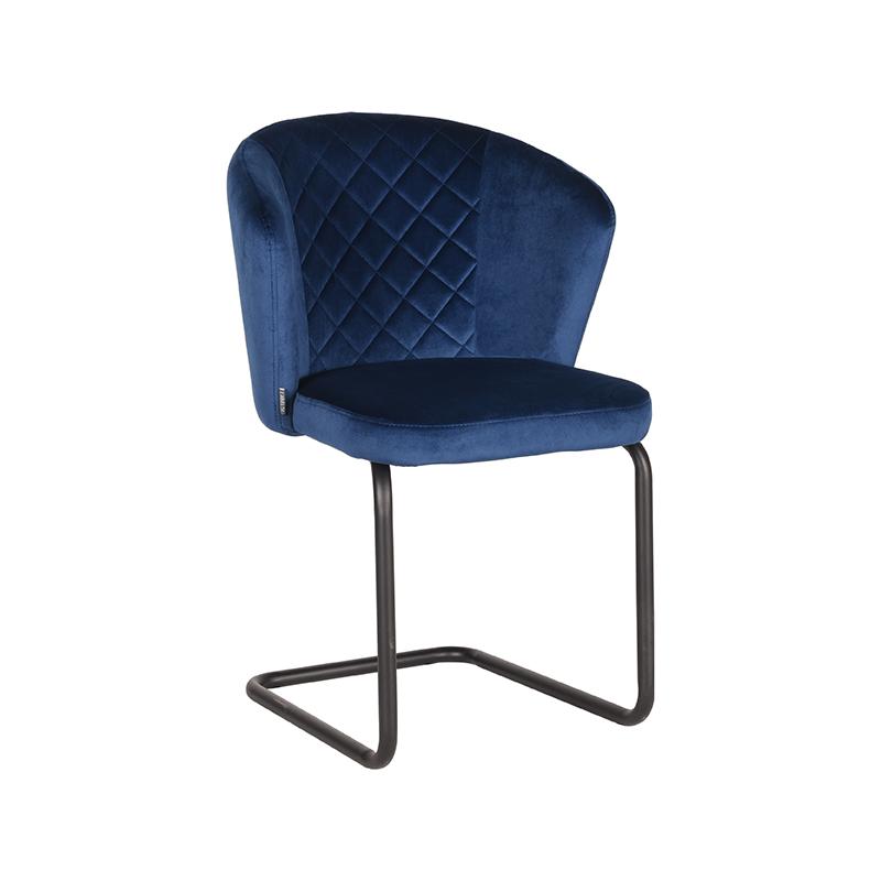 Eetkamerstoel Flow - Blauw - Fluweel Eetkamerstoel Flow - Blauw - Fluweel
