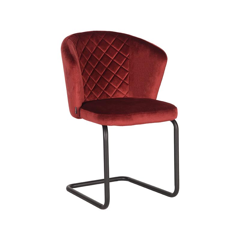 Eetkamerstoel Flow - Rood - Fluweel Eetkamerstoel Flow - Rood - Fluweel