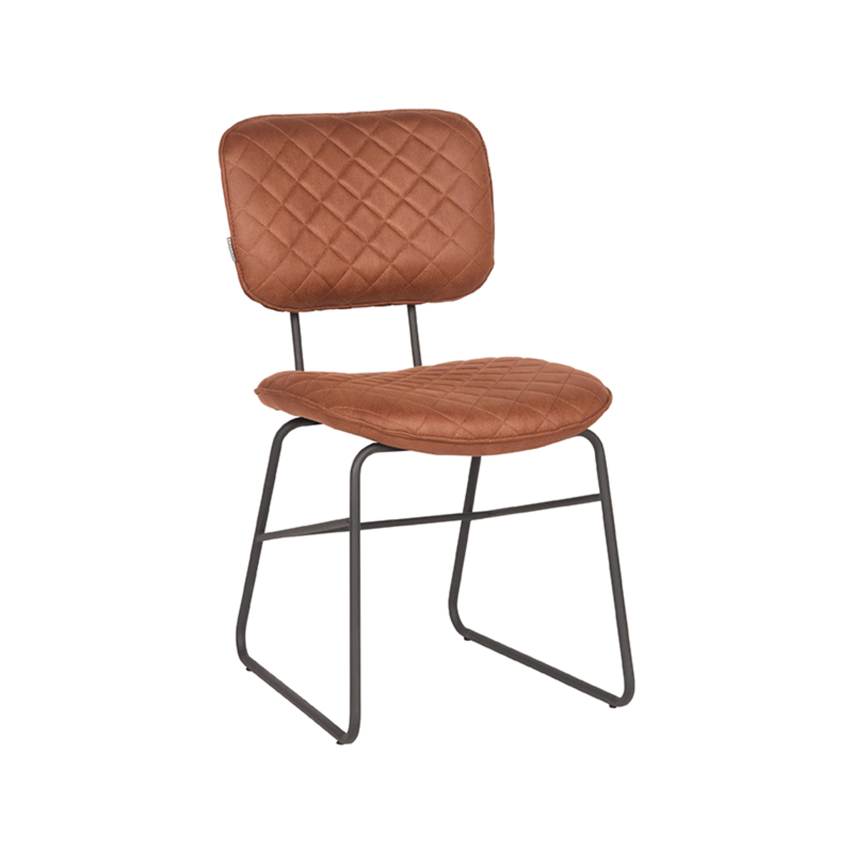 Eetkamerstoel Sev - Cognac - Microfiber Eetkamerstoel Sev - Cognac - Microfiber