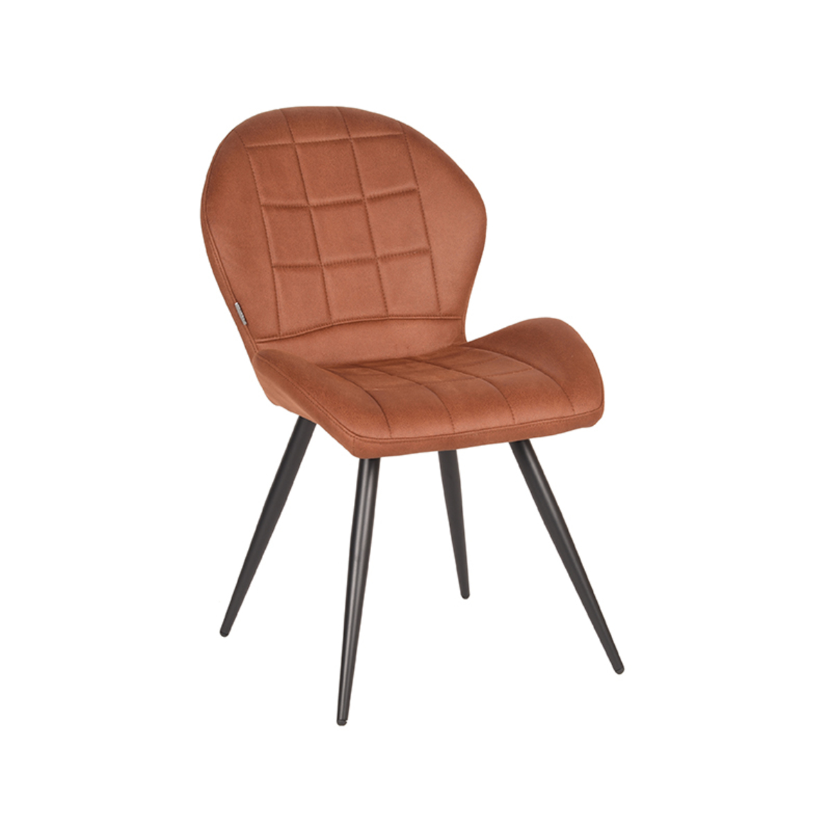 Eetkamerstoel Sil - Cognac - Microfiber Eetkamerstoel Sil - Cognac - Microfiber