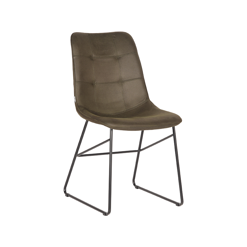 Eetkamerstoel Slim - Army green - Microfiber Eetkamerstoel Slim - Army green - Microfiber