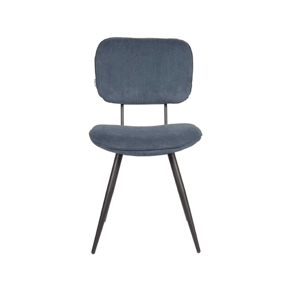 Eetkamerstoel Vic - Blauw - Ribcord Eetkamerstoel Vic - Blauw - Ribcord