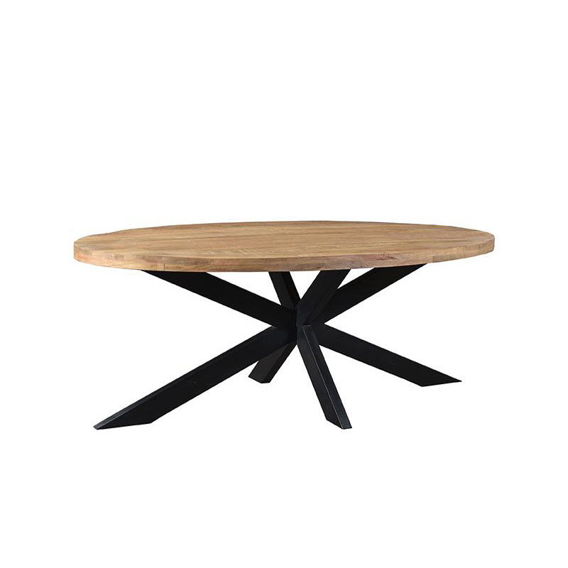 Eetkamertafel Zip - Rough - Mangohout - Ovaal - 240x100 cm Eetkamertafel Zip - Rough - Mangohout - Ovaal - 240x100 cm